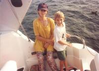 justin and celesta on boat 
