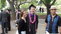 kathi, justin and brent at justin's college graduation