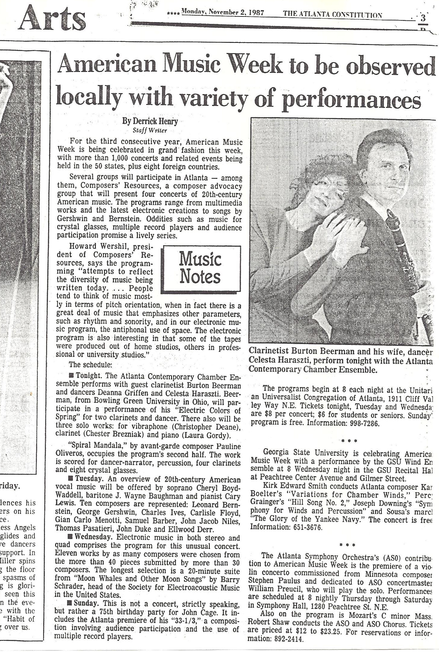 american music week in atlanta 1987 american music week