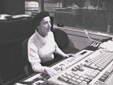 celesta at editing console in tv studio celesta
